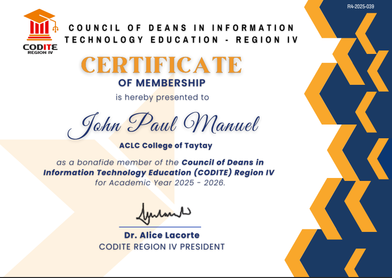 CODITE 2025 Member